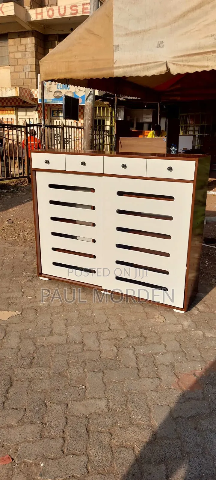Wooden Shoe Cabinet With Ventilation-Spacious