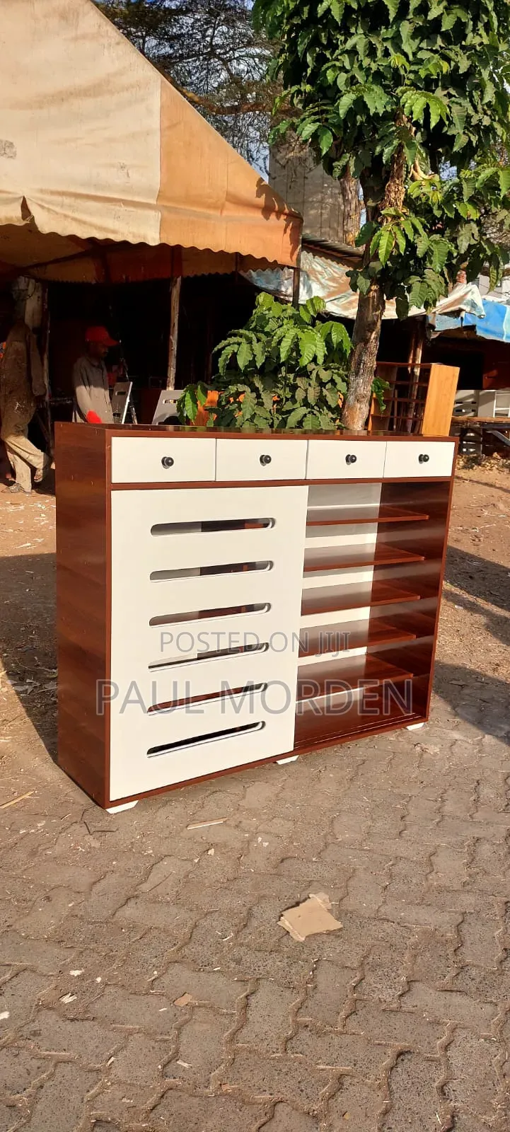 Wooden Shoe Cabinet With Ventilation-Spacious