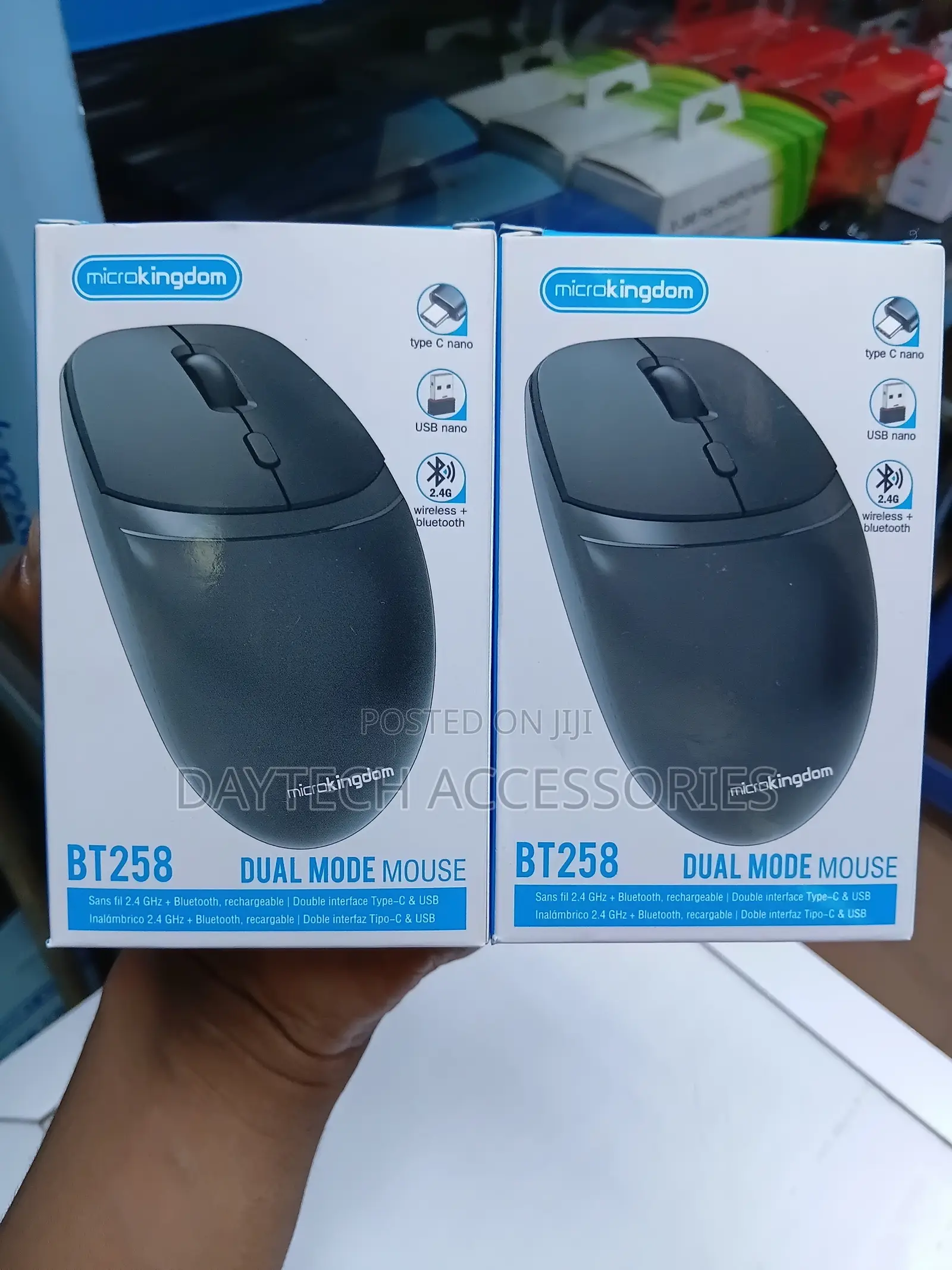 Microkingdom BT258 Dual Mode Mouse Both 2.4 GHz Wireless and Bluetooth