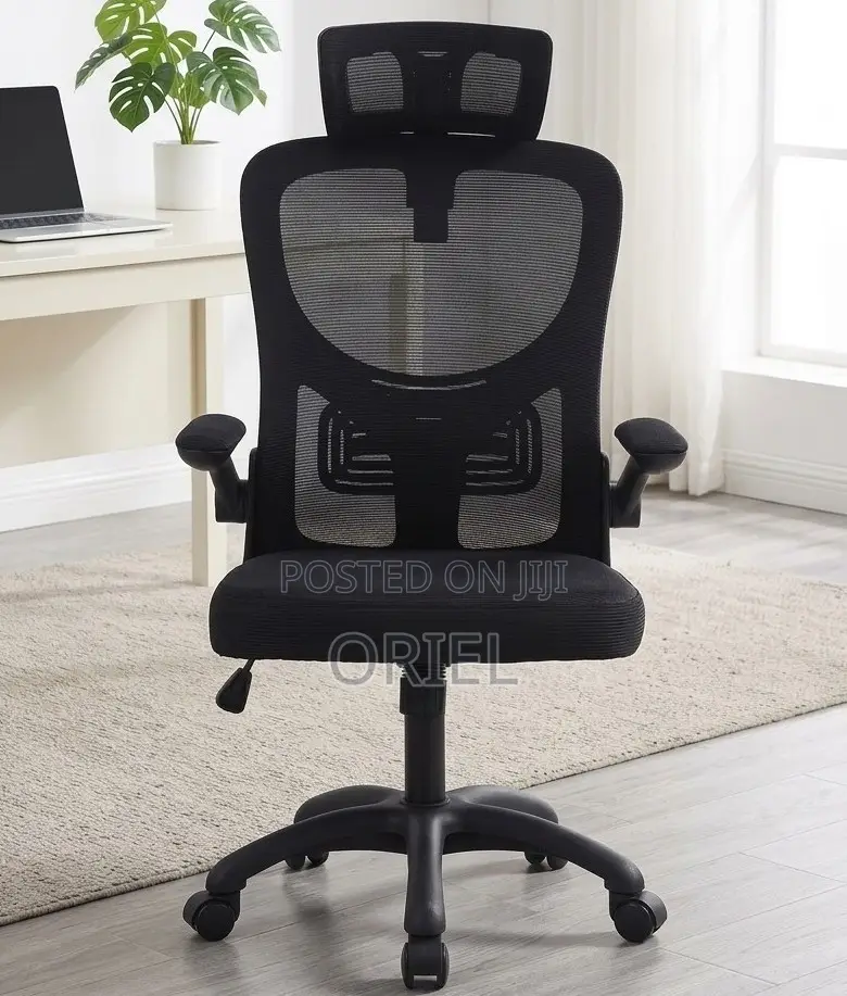 Flip Arms Office Chair – Ergonomic Adjustable Space-Saving Seat