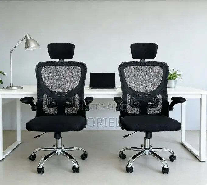 Flip Arms Office Chair – Ergonomic Adjustable Space-Saving Seat