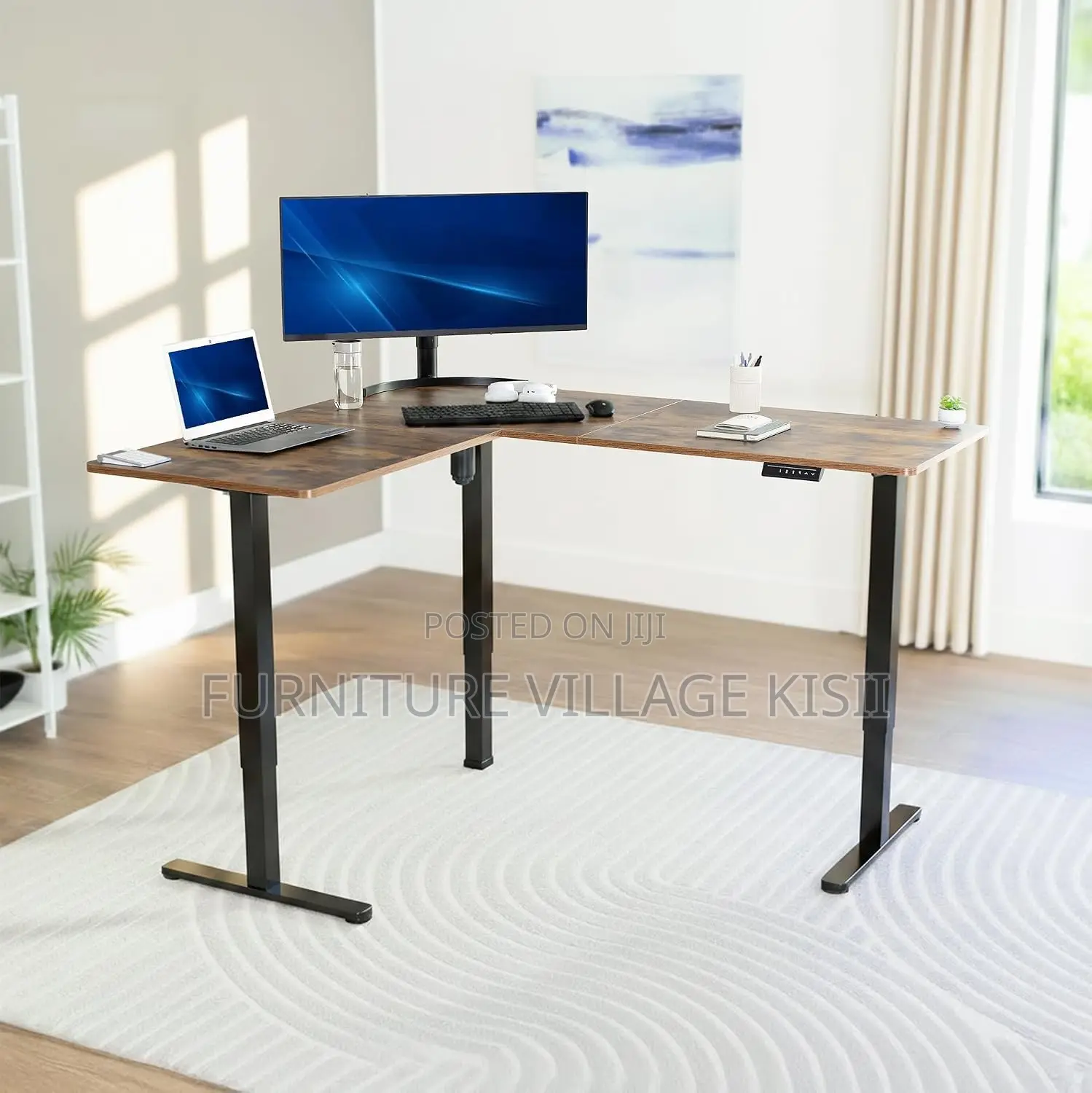 Office Table;1.4M Electric Adjustable Curved Stading Table