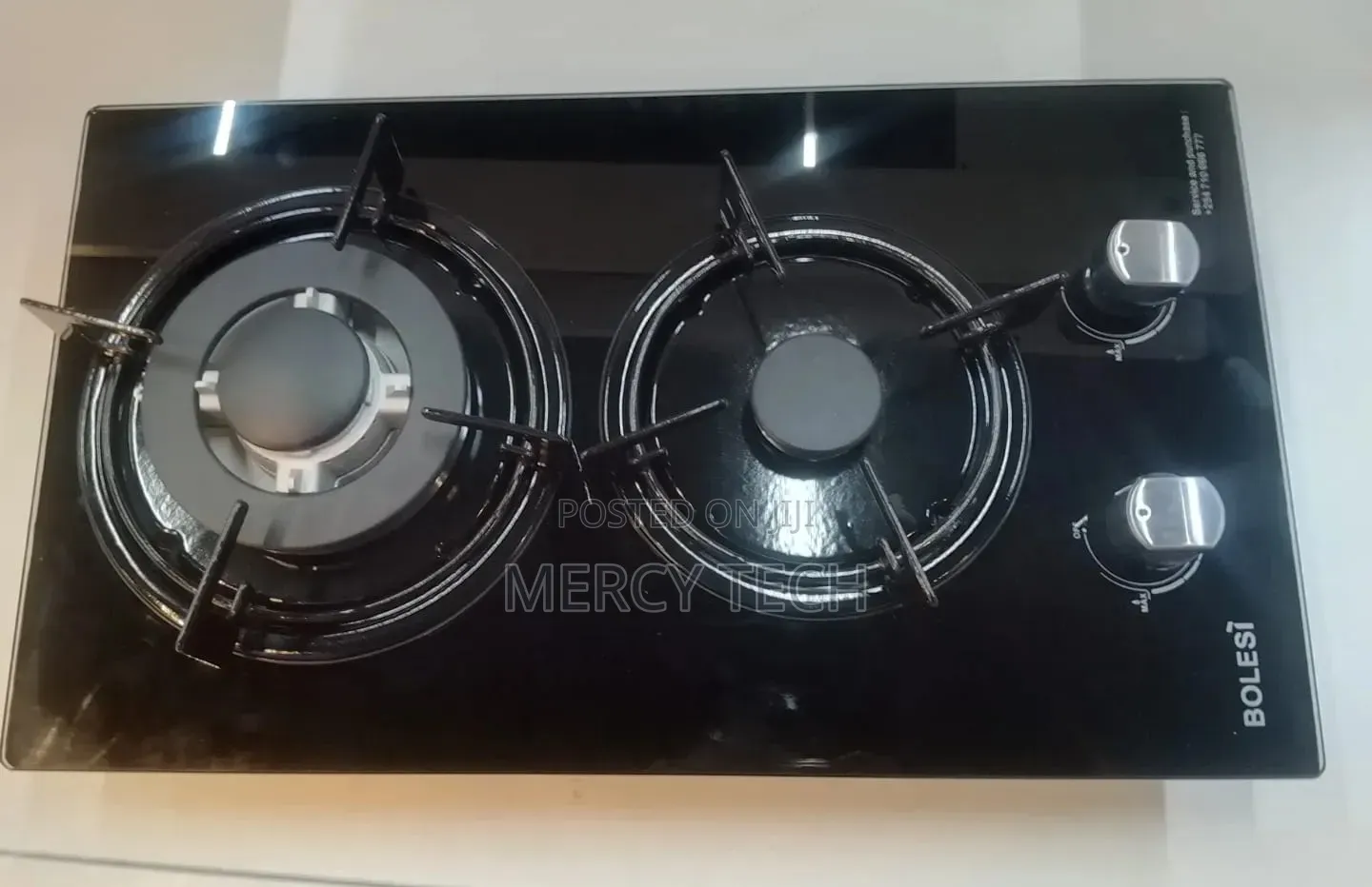 Bolesi Hob – 2 Burner Glass Tempered Hood