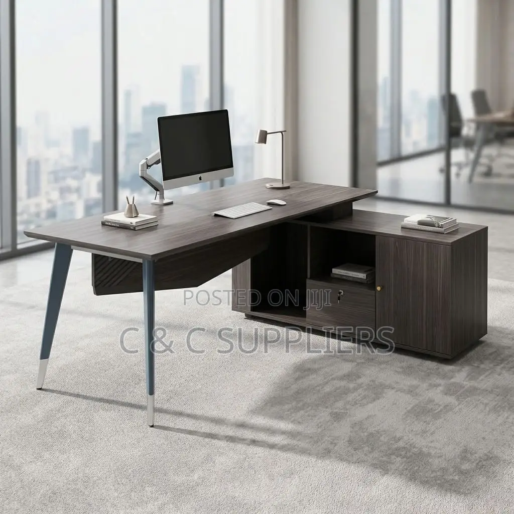 Modern L-Shaped CEO"s Task Table-180cm