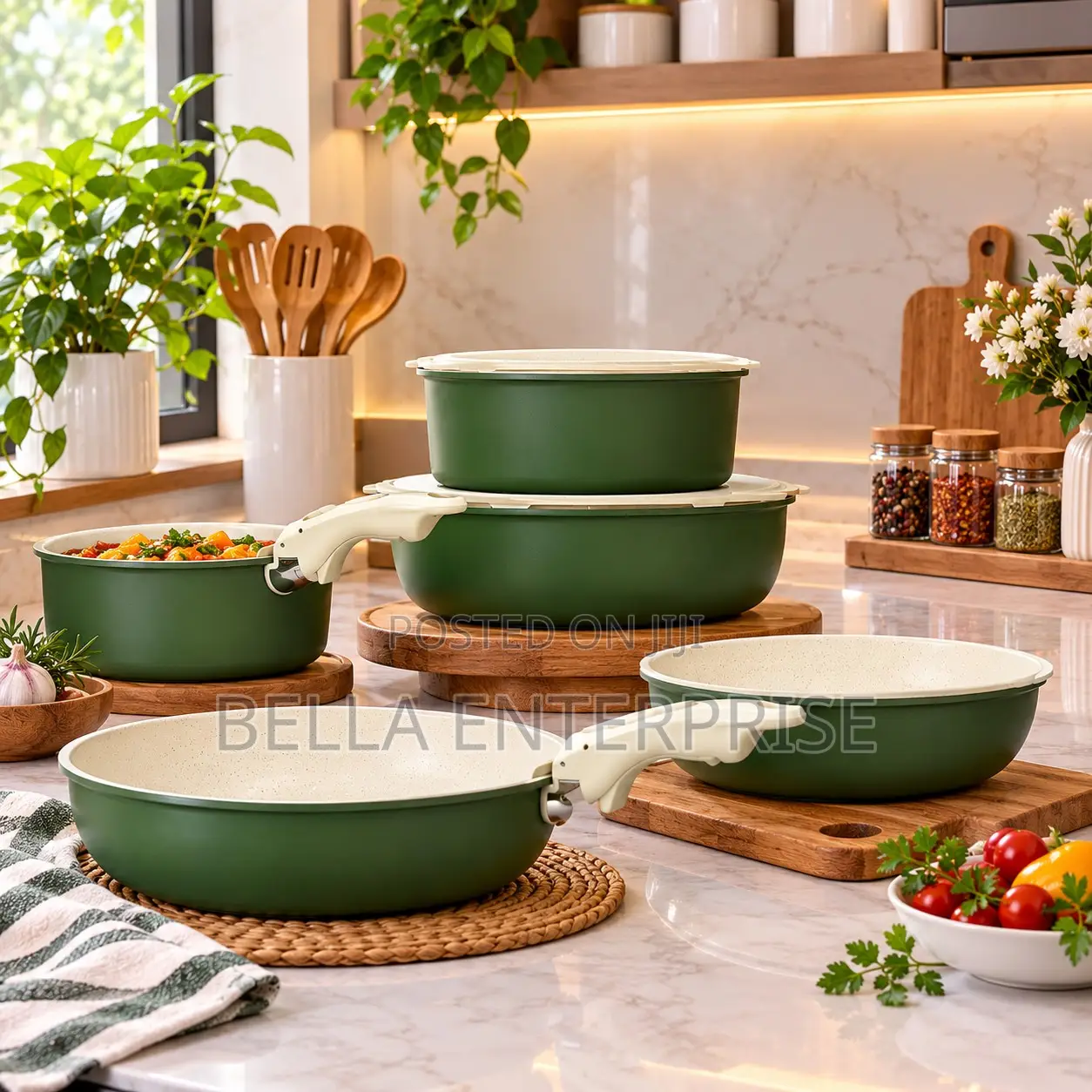 12pc Ceramic Detachable Fashionable Cookware Pots Set at 9,999