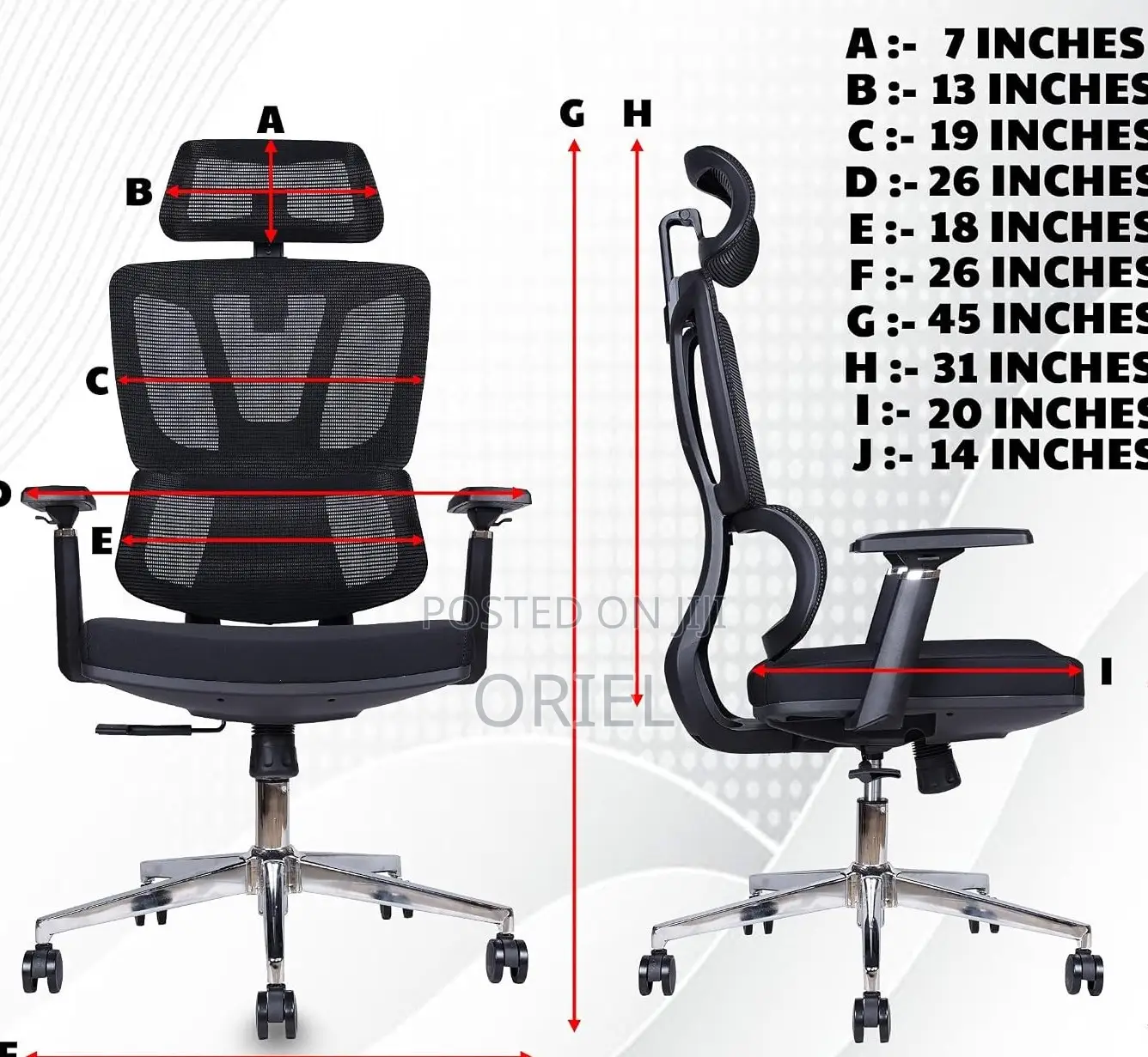 Office Chair – Comfortable Ergonomic Adjustable Desk Seating