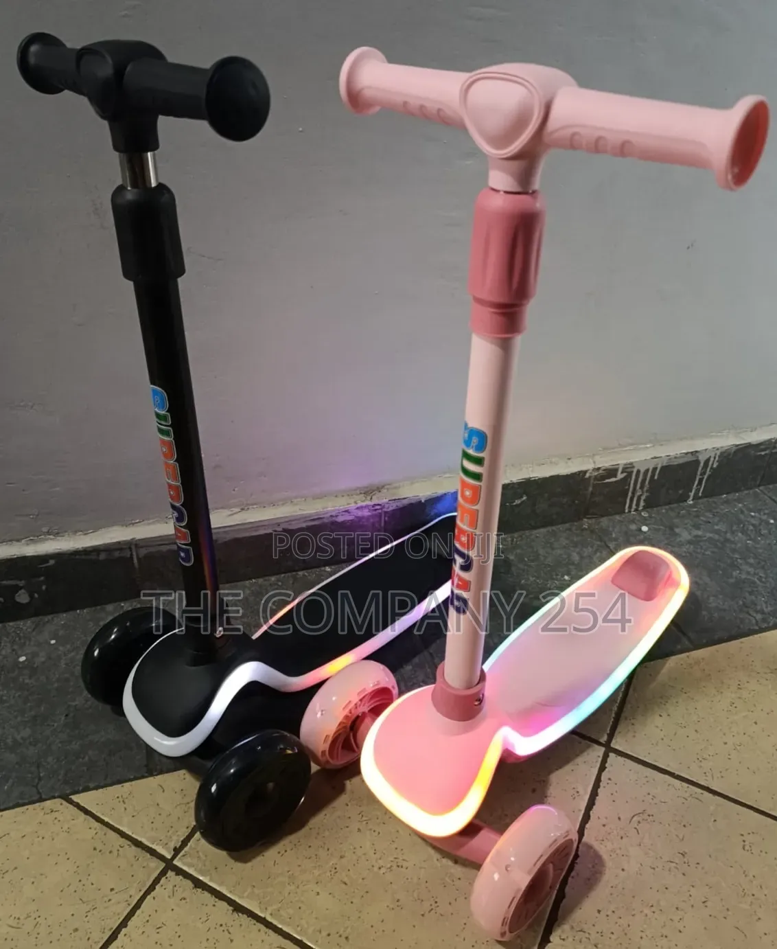Kids Glowing Wheels LED Music Scooter