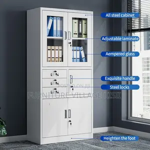 Office Cabinet; Double Metallic Storage Cabinet Safe
