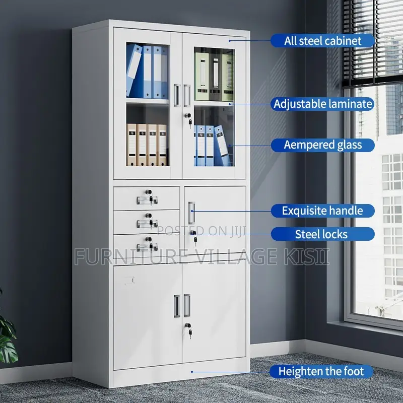 Office Cabinet; Double Metallic Storage Cabinet Safe