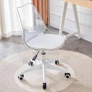 Dining Chairs; Clear Swivel Recliner Home Dining Seats