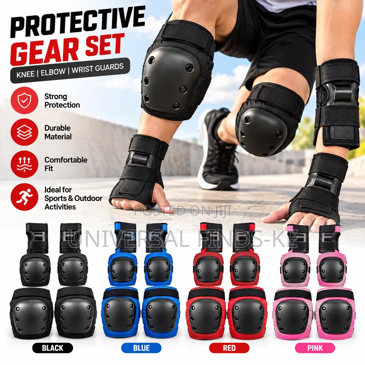Protective Gear Set Knee Elbow Wrist Guards Safety Protection