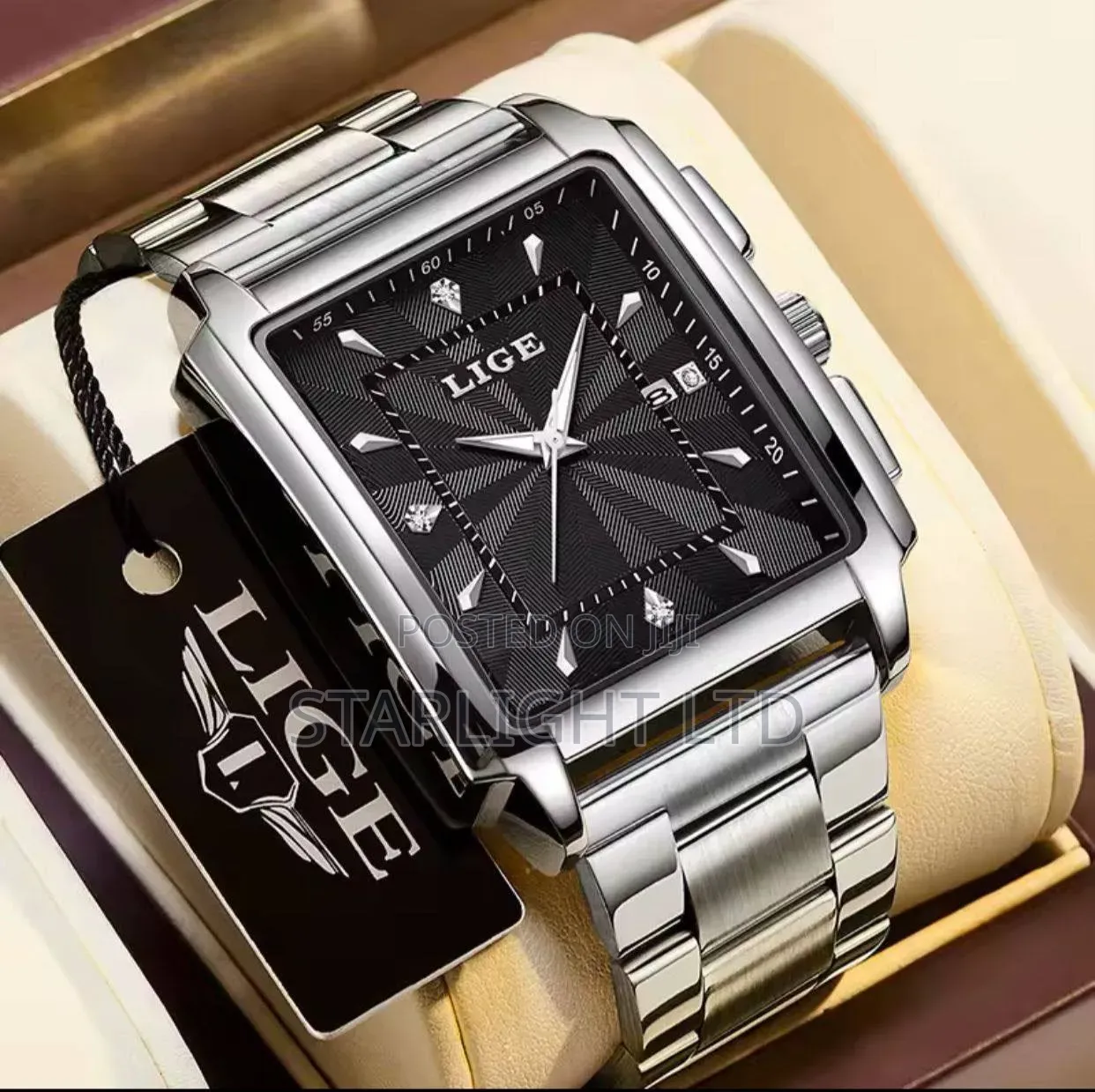 Stainless Steel Waterproof Wristwatch With Date Display