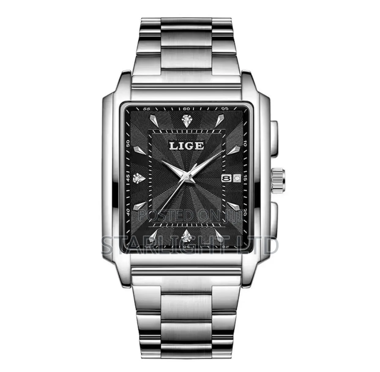 LIGE Luxury Square Watch for Men – Waterproof Luminous Military Sport