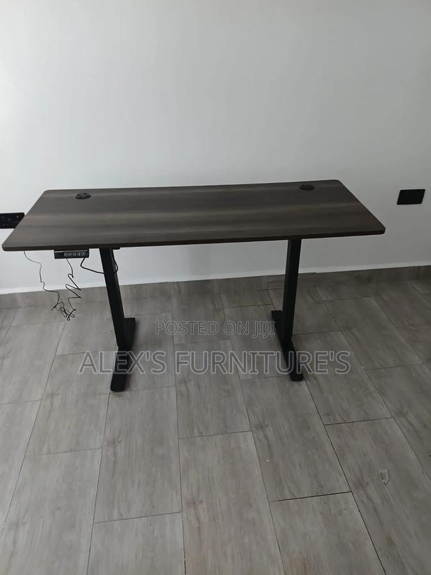 Brown Electric Office Desk /Height Adjustable Table - thumbnail 2