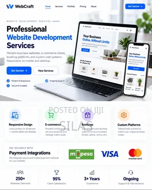 Professional Website Designer | E-Commerce, M-Pesa Booking Systems