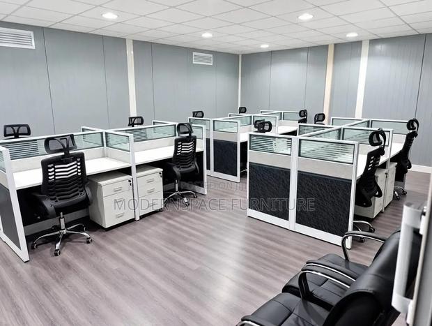 Office Workstations With Glass Partitions - main view