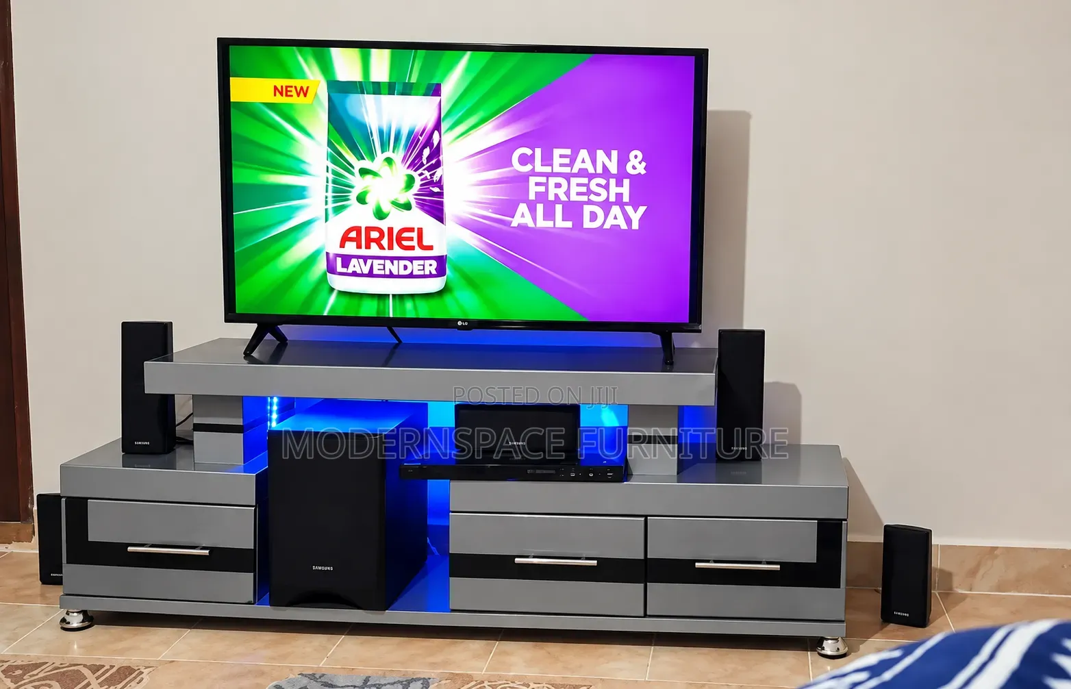 Modern TV Stand With LED Lights | TV Cabinet |