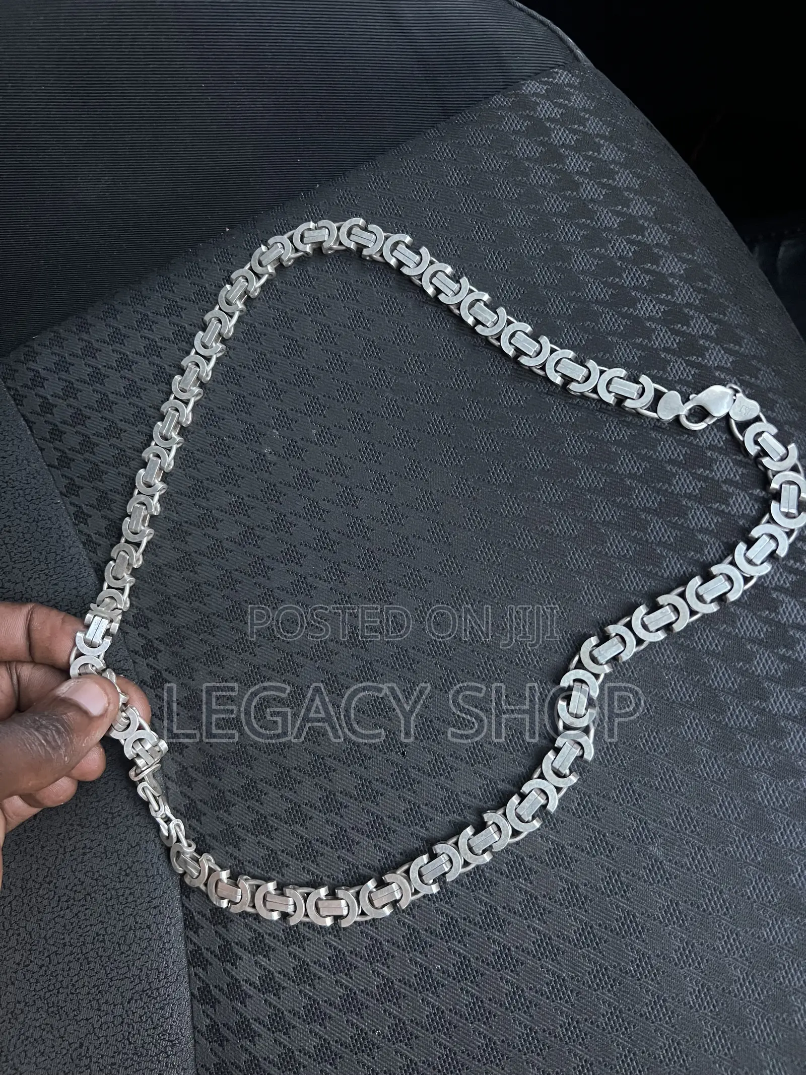 Silver Necklace for Men Stainless Steel Cash Money Chain Necklace Gift