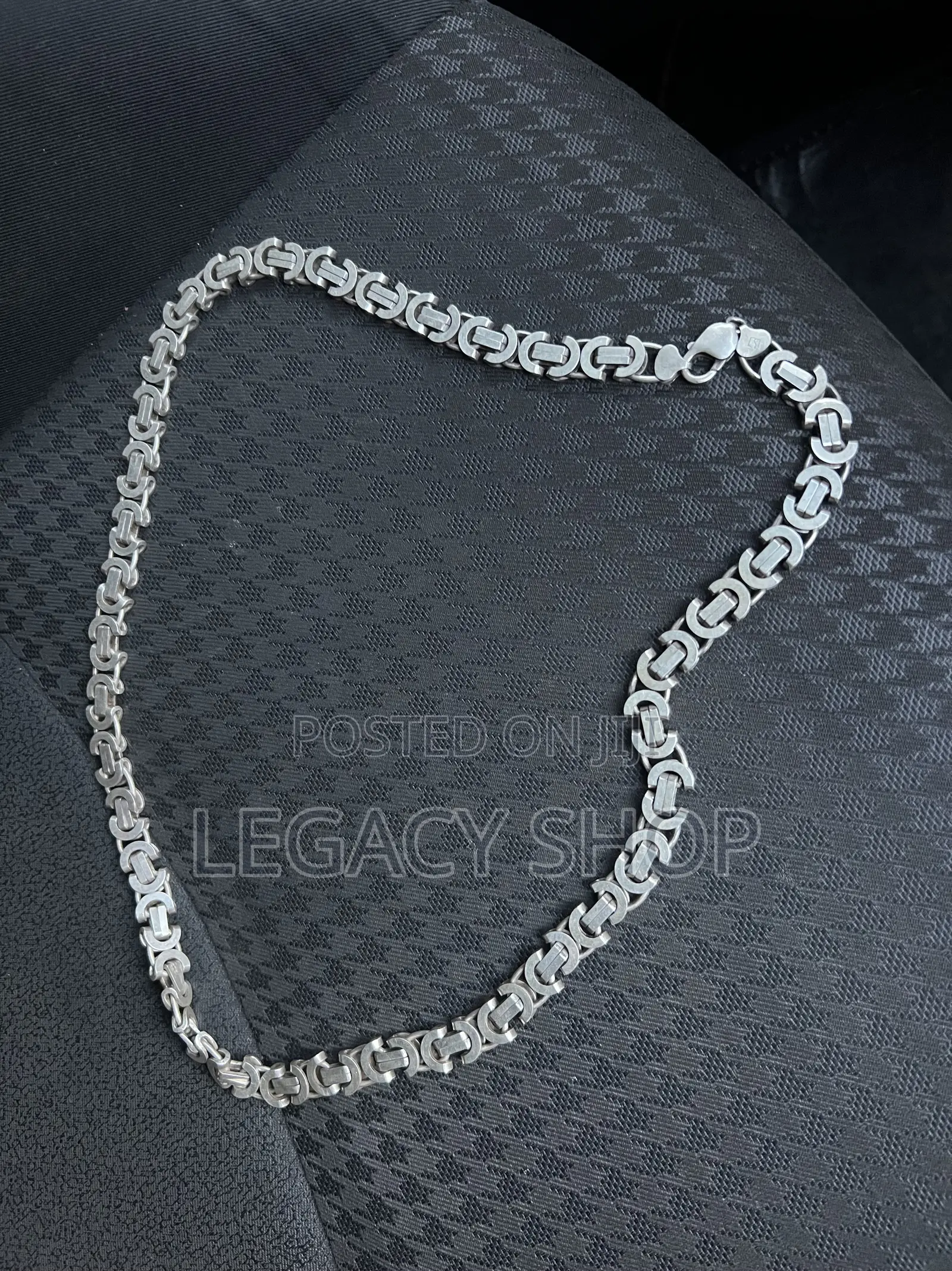 Silver Necklace for Men Stainless Steel Cash Money Chain Necklace Gift