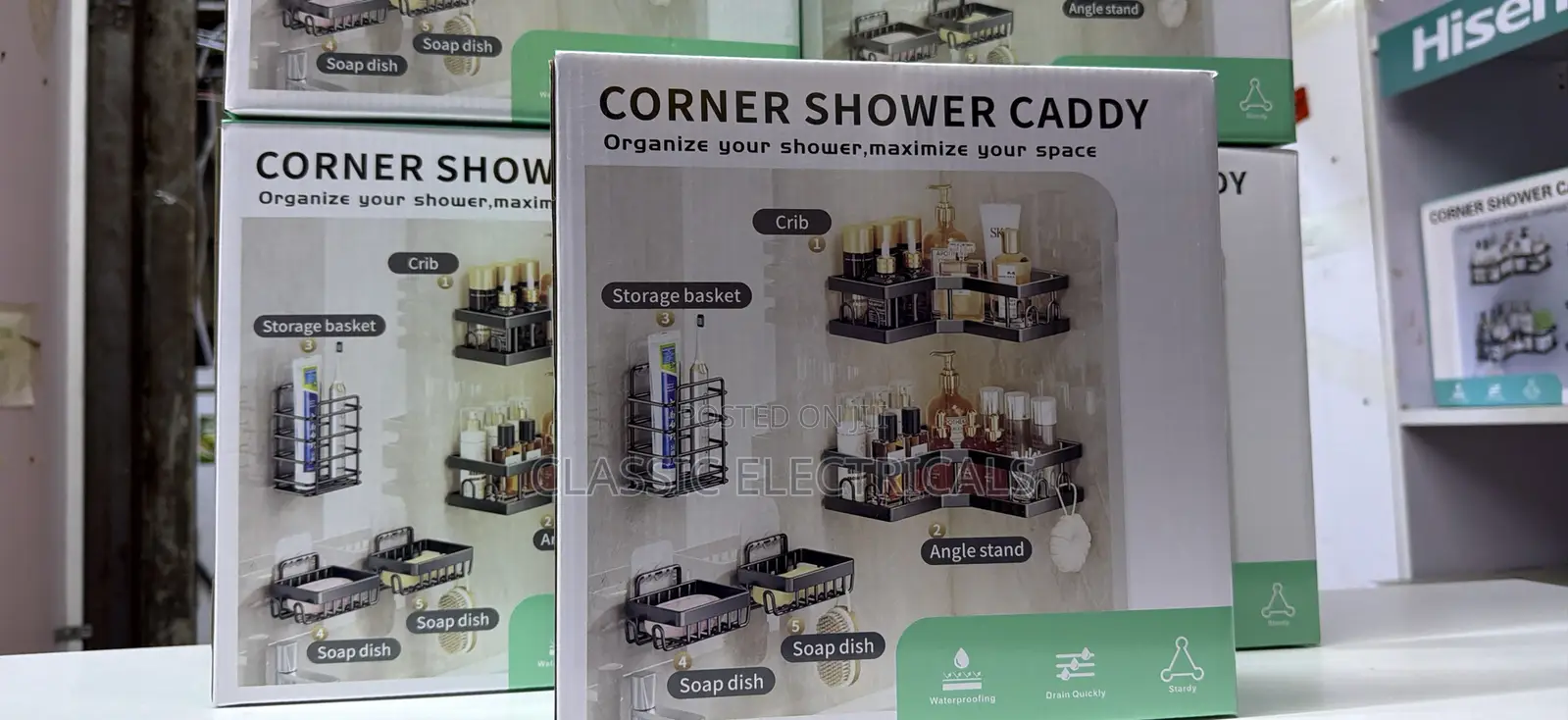 Corner Shelves 5in1 Bathroom Organizers at 1800