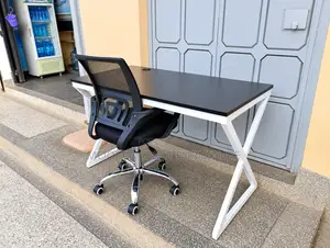 Metallic Desk and Mesh Chair