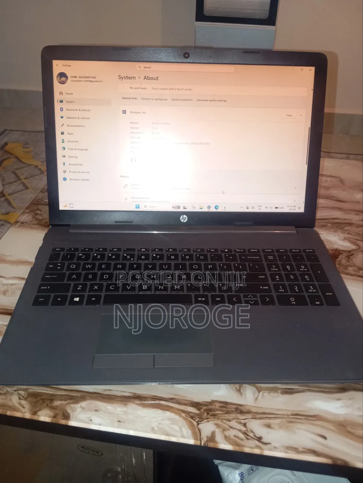 Laptop HP 250 G7 8GB Intel Core i3 HDD 1T