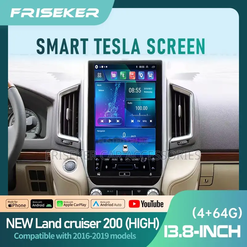 FRISEKER 13.8" Tesla‐Style Toyota Land Cruiser 200 2016‐2019