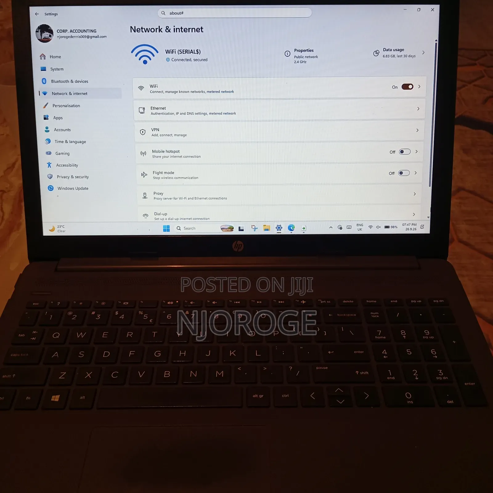 Laptop HP 250 G7 8GB Intel Core i3 HDD 1T