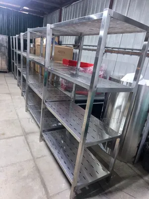 Stainless Steel Shelving Unit or Industrial Storage Rack With 4 Selves
