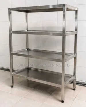 Stainless Steel Shelving Unit or Industrial Storage Rack With 4 Selves