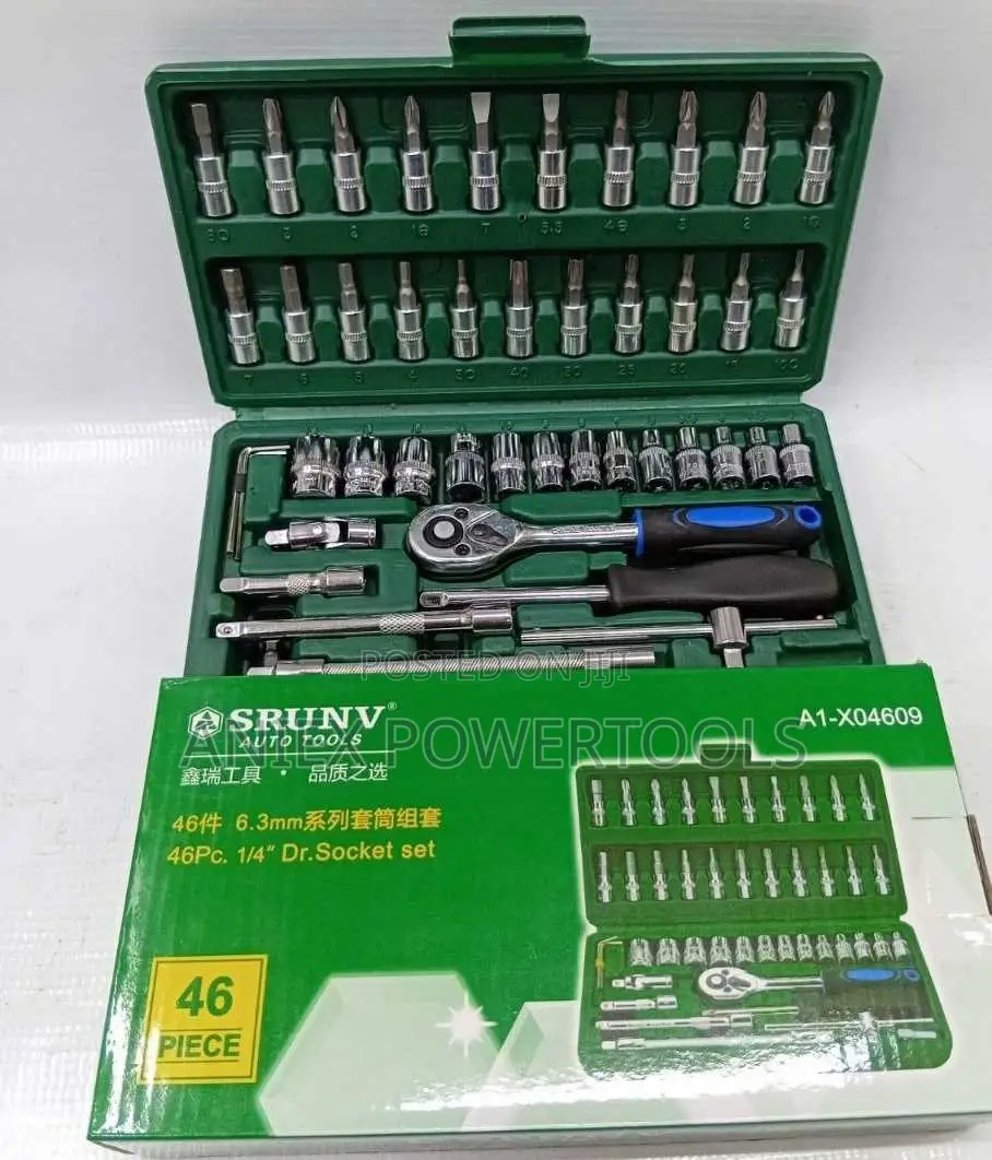 SRNUV 46-Piece 1/4" Dr. Socket Set (Model A1-X04609)