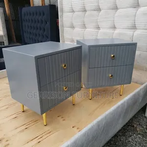 Premium Grey 2-Drawer Nightstands