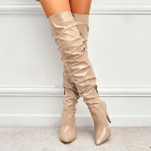 Shiny Stilleto Thighboots