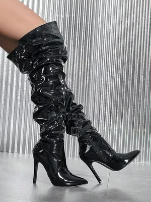 Shiny Stilleto Thighboots