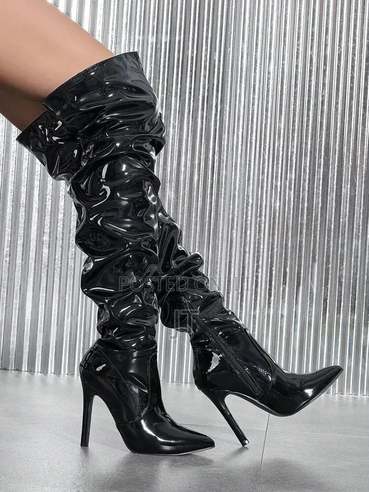 Shiny Stilleto Thighboots