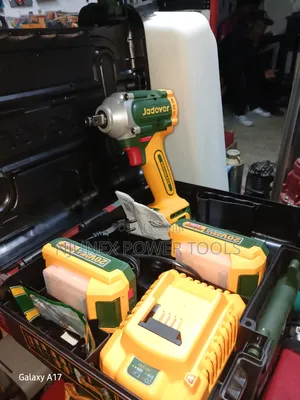 Yellow Jadever Cordless Impact Wrench and Driver Kit