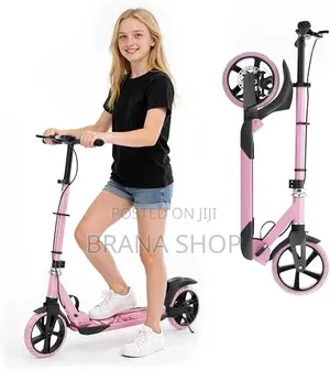 Unique Pink Foldable Kick Scooter – Stylish Outdoor Fun 