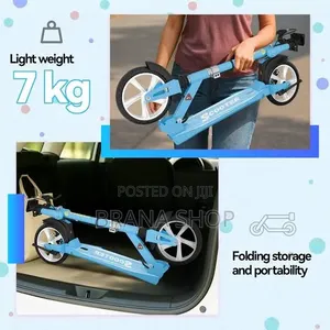 New Blue Foldable Kick Scooter – Smart Outdoor Cruiser 