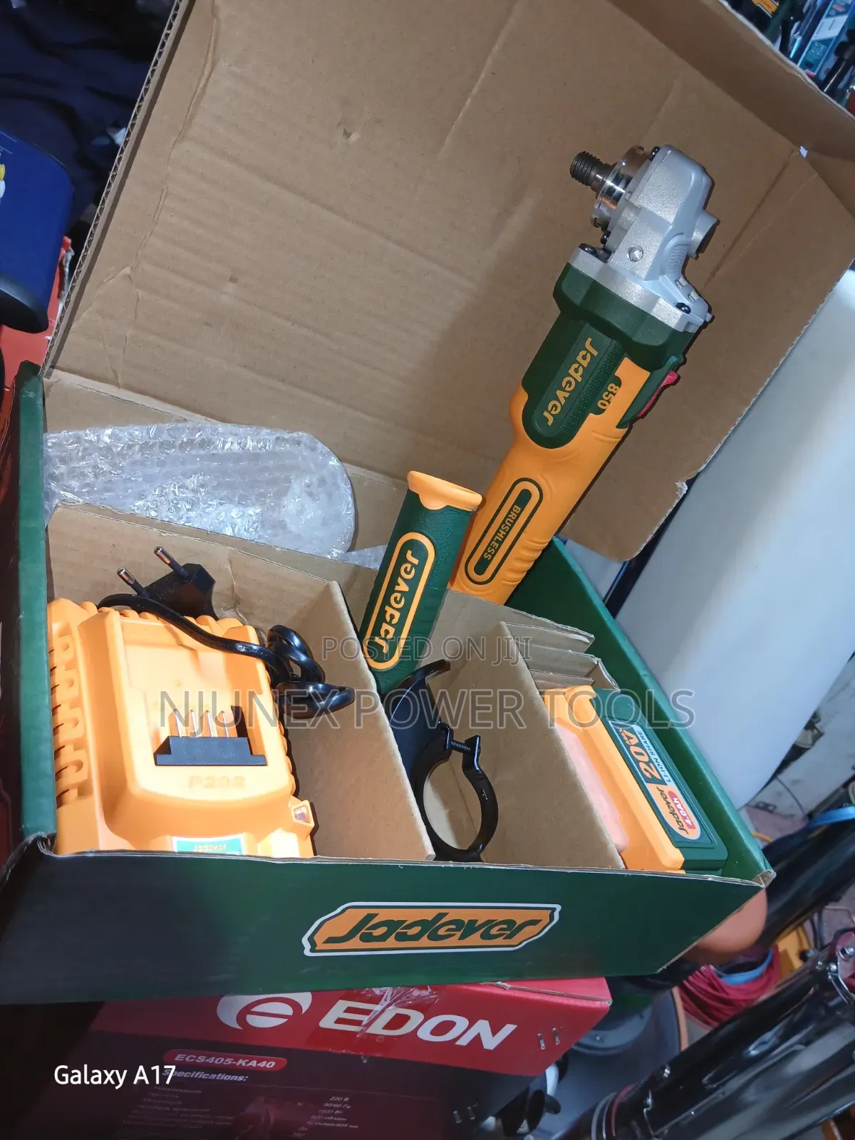 Jadever 20V Cordless Angle Grinder (850W)