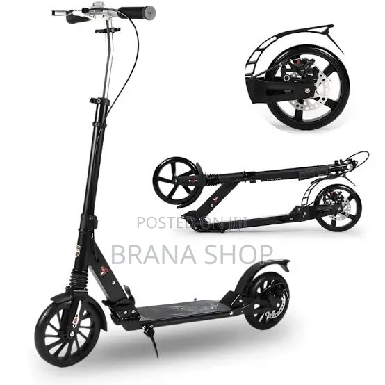 Durable Black Kids Kick Scooter – Foldable Outdoor Cruiser 