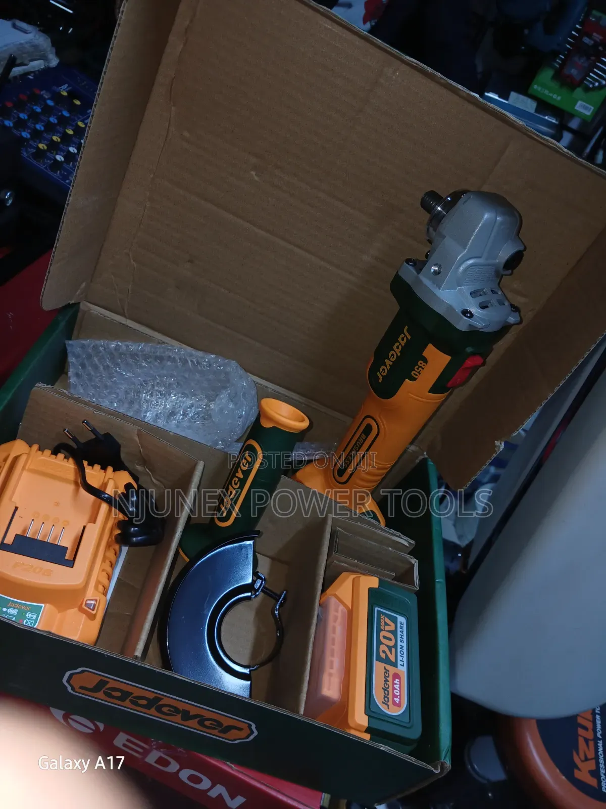 Jadever 20V Cordless Angle Grinder (Model JDLAP5421)