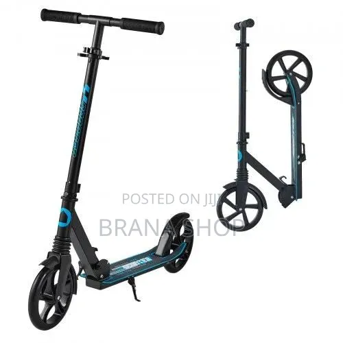 Premium Black Foldable Kick Scooter – Sleek Strong 