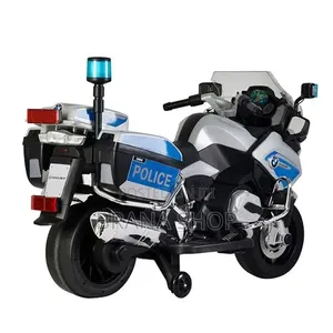 New 24V Police Kids Motorcycle – Lights, Music Rubber Wheels 