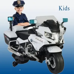 Deluxe 24V Police Kids Motorcycle – Fun Music, Lights Rubber Wheels
