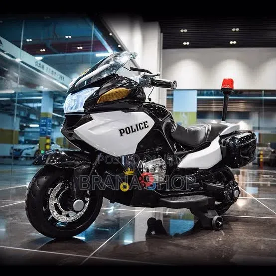 Modern Police Officer 24V Electric Kids Bike – Music Lights 