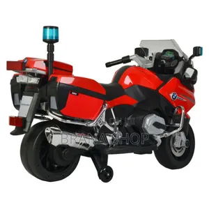 Premium Red Police Officer Edition 24V Kids Motorcycle Music Lights