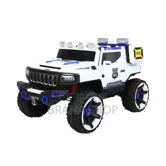 Premium White Hummer Jeep 24V – 4X4 Rubber Tires Bluetooth Music