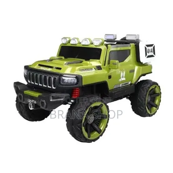 Deluxe Green 24V Hummer Jeep – Strong 4X4 Style With Bluetooth Music