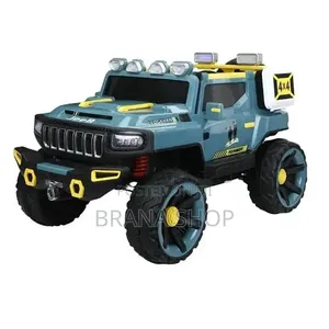 Modern Blue Hummer 24V Kids Jeep Rubber Tires Bluetooth Music