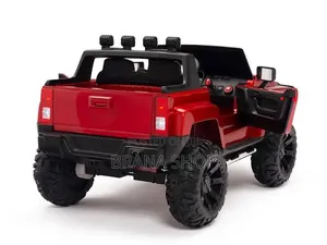 Trendy Red 24V Hummer-Style Kids Jeep – Rubber Tires Music 